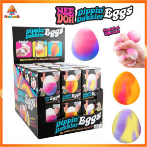 【NeeDoh Dippin Dazzler Egg】 Schylling Needoh Golden Egg Sensory Fidget Toy NeeDoh Squishy Toy Sensory Squeeze Toy Stress Relief Anxiety Sensory Tool nee doh Toys Boy Girl Toy For Kids And Adults needoh gumdrop needoh color changing