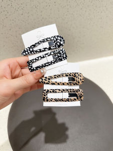 Elegant Simple Leopard Print Hair Clips Bangs Side Part Back Hair Accessories Hair Decorations Clamp Stylish Hairpins