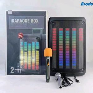 BRODU iKARAOKE BOX BTS-1809-Super Bass with Troley Dual 12 inch Portable Speaker for Smartphones and Audio Devices