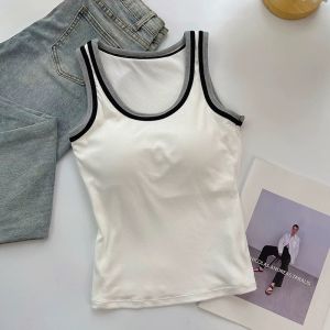 QIAOCHENXIAN | 95% Cotton Padded Bralette Backless Top