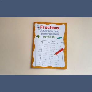 28 Pages Addition Subtraction Fraction Practice Workbook for Ages 5 to 8 1st and 2nd Grade Math Arithmetic Book Fractions Arithmetic Operations Fractions Learning Materials Fractions Mathematic Manipulatives for Elementary Homeschooling สมุดฝึกคิดเลข