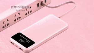 SG Ready Stock 20000mAh Full Screen Powerbank External Battery Power Bank 2 USB Portable 2.1A Fast Charging Power Bank Output Light & Slim PowerBank