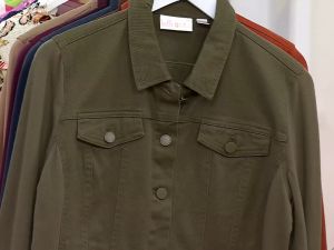 Áo khoác nữ thun da cá kaki vnxk xuất xịn ảnh thật (Áo khoác jacket kaki jean nữ bigsize)