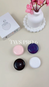 Pro 6 TWS Wireless Headphone with Mic Fone Bluetooth Earphone Sport Running Headset Earbuds