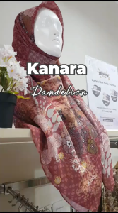 KANARA DANDELION ELZATTA Hijab segiempat motif scarf terbaru elzatta hijab trendy size 115x115