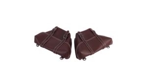1 Pair Motorcycle Side Saddle Bag PU Leather Classic Motorbike Tool Saddlebag For Universal Cafe Racer Honda CB Custom Japstyle