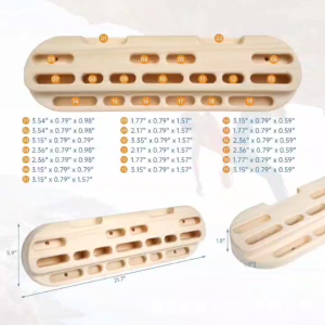 Fingerboard for Climbing Wooden Mountable Training Board Grip Strength Building Equipment