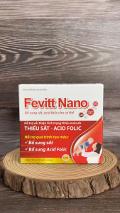 (100V) Viên uống FEVITT NANO 100V bổ sung sắt acid folic bổ máu cải thiện tình trạng thiếu máu