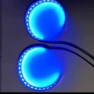PROMO!! 2PCS LAMPU LED DEMON / DEVIL RGB KONEKSI BLUETOOTH HP LED RAPAT DEVIL EYE BILED Berkualitas