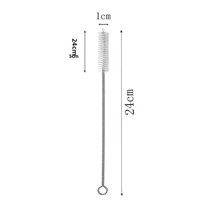 Bộ 10 Cọ Vệ Sinh Ống Hút Bằng Thép Không Gỉ Tay Cầm Dài Lông Nylon Thân Thiện Với Môi Trường Dụng Cụ Vệ Sinh Ống Hút