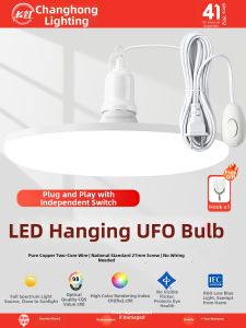 CHANGHONG | Large Power E27 LED Hanging Light with Cable Plug and Switch