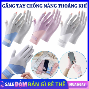 Găng Tay Chống Nắng Hở Ngón Chống Tia UV Co Giãn Tốt - Bao Tay Vải Thun Lạnh Đi Nắng Bao Kín Tay Thoáng Khí Dày Dặn - Găng Tay Lái Xe Chống Tia UV UPF50+ Không Trơn Trượt Cho Nam Nữ Bao Tay Đi Phượt Đi Xe Đạp