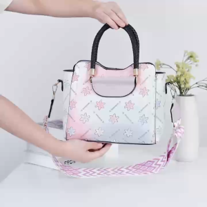 F&S SHOPAHOLIC BAGS#1113 Classic functional crossbody bag for Women features floral printtop handlesdetachable strap