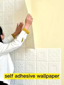 Hot Sale 3D Ceiling Wallpaper 30pcs 35*35cm Roof Waterproof Adhesive Wall Decor Foam Wallpaper