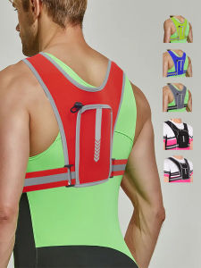 Outdoor Sports Mobile Phone Chest Bag Men and Women Running Reflective Vest Bag Hiking Soft Bag Close-Fitting Fitness Kettle Backpack