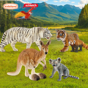 Schleich | Đồ Chơi Mô Phỏng Động Vật Hoang Dã Thật Sự Hổ Kangaroo Koala