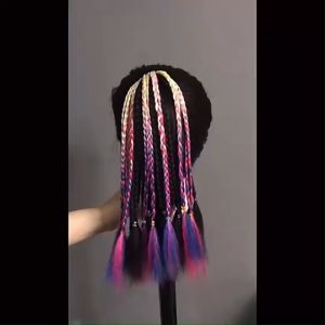 💞พร้อมส่ง💞ยางมัดผมเปียสีโทนสดใส 1 ชิ้น🩵🌸 L277