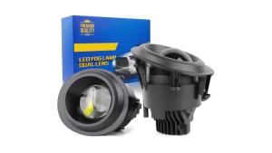 Tricolor Car Headlights H11 Led High Power 3Inch Fog Lamp Projector 3000K 4300K 6000K for Toyota Lens Fog Light Upgrade 12V