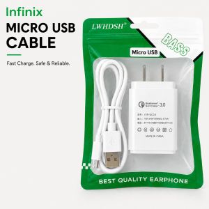 MLtech Infinix Micro USB Fast Charging Cable + 18W adapter
