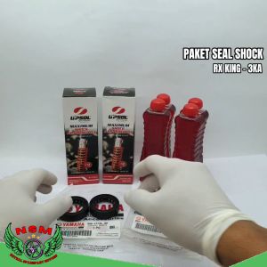 1set 3item seal shock rx king + 4 oli shock + seal tutup debu + seal shock rx king nmax aerox rxk rxz