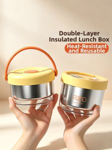 YOULUNMEI | Insulated Portable Bento Box Double-layered