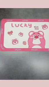 Thảm trải sàn hình gấu hoạt hình thảm trải sàn phòng tắm thảm trải sàn dày cửa ra vào phòng tắm (40*60cm) chống bụi chống trơn trượt và chống bụi bẩn