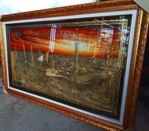 Hiasan dinding Masjid Nabawi Kota Madinah