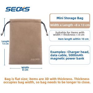 Double-sided Fleece Dustproof Organizer Pouch for Electronics