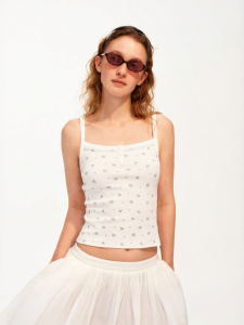 Versatile Slim Fit Floral Camisole Top