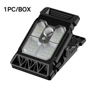 Solar Powered Courtyard Lamp Household Garden Lighting Human Body Sensing Multifunctional Outdoor Clip On Lawn Lamp