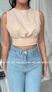 Buy 1 Take 2 (Total of 3) KILY.PH Basic Top Crew Neck Sleeveless Backless Top for Women 6A0371