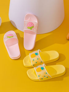 Dép Trẻ Em Mùa Hè Cho Bé Gái Hình Quả Dứa Chống Trượt Đế Mềm Dùng Trong Nhà Cho Bé Gái Trung Niên Và Lớn Đi Trong Nhà Phòng Tắm