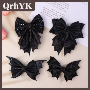 QrhYK ที่หนีบผมรูปค้างคาวสำหรับผู้หญิงปิ่นปักผมแบบคลาสสิกเครื่องประดับผมแบบ DIY สำหรับเทศกาลฮาโลวีนแบบคลาสสิก