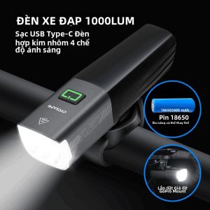 Đèn Pha Thông Minh CYCLAMI X7 Sạc USB 1000 Lumen Đèn Trước Xe Đạp Với Pin Thay Thế Được Có Thể Gắn GoPro Dành Cho Xe Đạp Đường Trường Và Xe Đạp Leo Núi