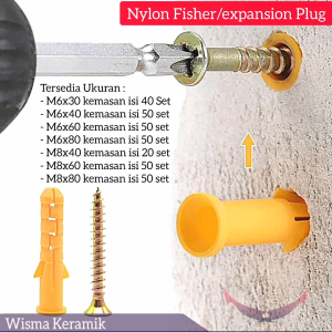 Set Baut Nylon M6 & M8 dengan Sekrup Spinser Angkur