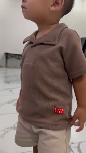 Baju Kaos Kerah Anak Laki-Laki Umur 1-5 Tahun Kaos Wangki Kerah Premium Anak -Anak