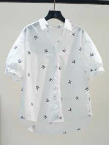 Áo Thun Cổ Polo in Họa Tiết Mùa Hè Cho Nữ Tay Ngắn Đa Năng Thời Trang Thường Ngày Phong Cách Hàn Quốc Tay Ngắn Cổ Polo