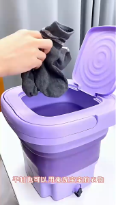 Philips Intelligent household appliance Portable Washing Machine New Mini Foldable Washing Machine Portable Washing Machine 8L fully automatic Children Washer Machine COD