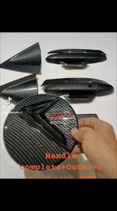Paket komplit Outer handle tank cover honda HRV 2015 2016 2017 2018 2019 2020 2021 Carbon & Hitam Doff