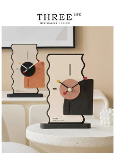 Tlife Simple Creative Home Decoration Clocks Living Room TV Cabinet Decorative Items Scandinavian Style Wooden Material