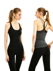 Áo Ba Lỗ Tập Yoga Không Tay Màu Đen Xám KVKV Áo Ba Lỗ Ôm Vừa Vặn Cho Nữ Mùa Thu 2024 Áo Ba Lỗ Cổ Chữ V Màu Trơn