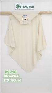 Ủ Choàng Bamboo thoáng khí KT 75*75cm Dokma DS728