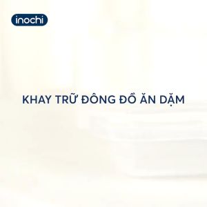 Khay trữ đông đồ ăn dặm khay đựng đồ ăn dặm cho bé có nắp khay trữ đông Inochi tiêu chuẩn Nhật Bản-Happy Home 4U