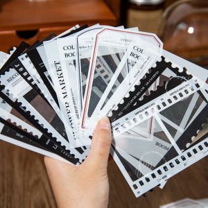 INS Hollow Embossed Photo Frame Material Journal Planner Scrapbooking Vintage Handbook Decorative DIY Craft Stationery stickers