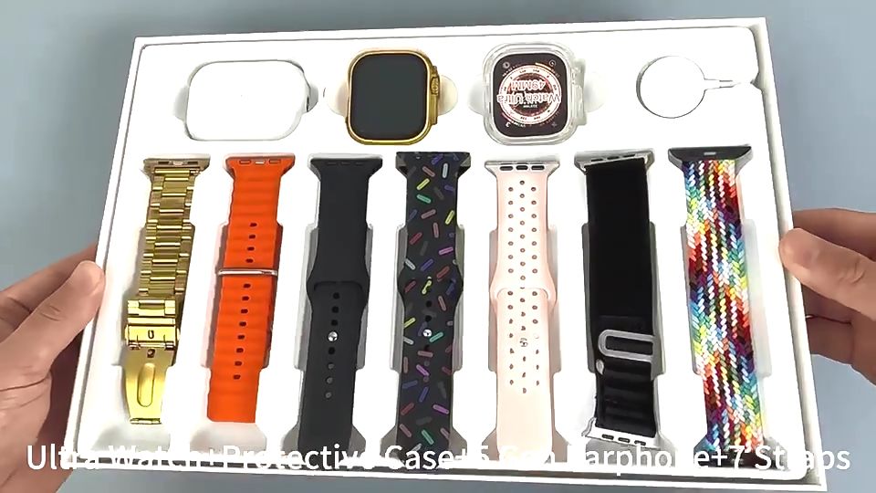 🎁 HL Original Product + FREE Shipping 🎁 Xiaomi 2024 Smart watch Ultra 10 in1 Waterproof 7 Straps +Protective case+Earphones Men Women 49MM Bluetooth Call Heart rate Wireless Charging Fitness Bracelet Smartwatch set True screw true buckle WU70 Gift