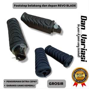 FOOT STEP DEPAN DAN BELAKANG WARNA HITAM UNTUK MOTOR REVO/BALDE DLL (2 PASANG) HARGA GROSIR