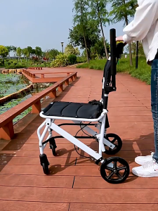 Xe lăn gấp di động Xe lăn hợp kim nhôm xe đẩy du lịch cho người già và người khuyết tật