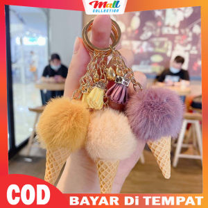 Gantungan Kunci Karakter Model Terbaru: Keychain Lucu Bulu iCe Cream & Karakter Lolipop