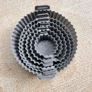 เสื่อหม้อทอดอากาศ 6 ชิ้น - 450 ° F เครื่องล้างจานซิลิโคนเนื้อคู่ไม่ติดปลอดภัยในการปรุงอาหารกรอบ/อบไอน้ํา