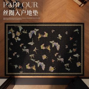 Thảm Chống Trượt Hình Bướm Cổ Điển Cho Cửa Nhà Thảm Chống Bụi Thảm Đệm Chân Vào Nhà Thảm Trang Trí Phòng Khách PVC